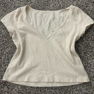 Aerie Cream Crop Top